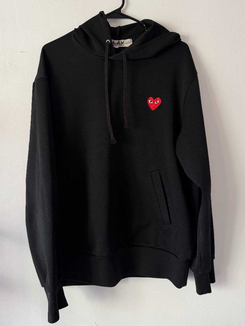 Comme des Garçons PLAY Black Heart Hoodie (men’s XL)